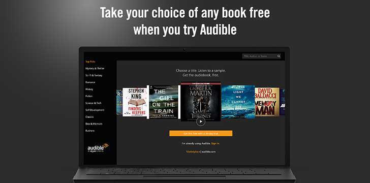 Audiobooks from Audible's screenshots